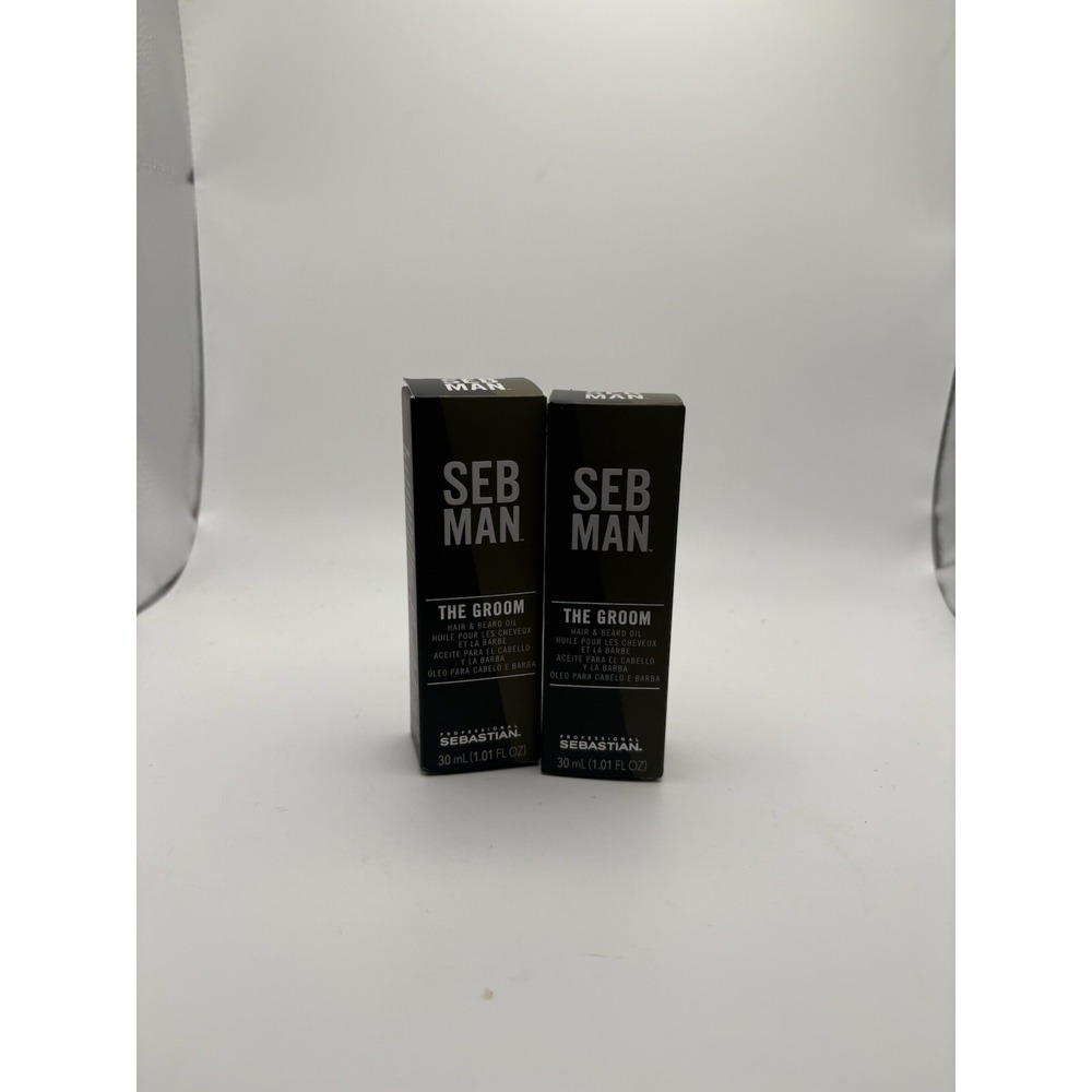 (2pack) Sebastian Seb Man The Groom Hair & Beard Oil‎ 30ml/1.01oz SebMan - NEW